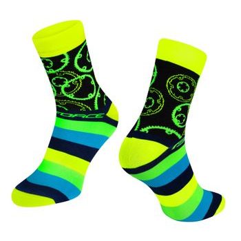 Dlouhé ponožky FORCE SPROCKET, žluté