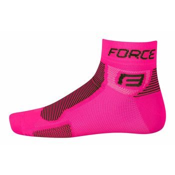 Krátké ponožky FORCE 1, růžovo-černé L-XL/42-47