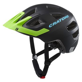 Dětská helma CRATONI Maxster Pro Black/Lime Matt - S/M (51-56cm)