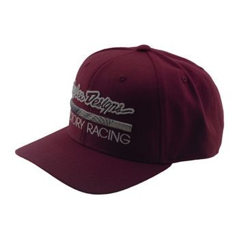 Kšiltovka Troy Lee Designs FACTORY RACING, burgundy-gray