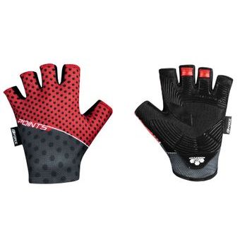 Letní krátkoprsté rukavice FORCE POINTS bez zapínání, červeno-černé