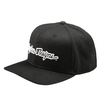 Kšiltovka Troy Lee Designs CURVED SNAPBACK SIGNATURE, black