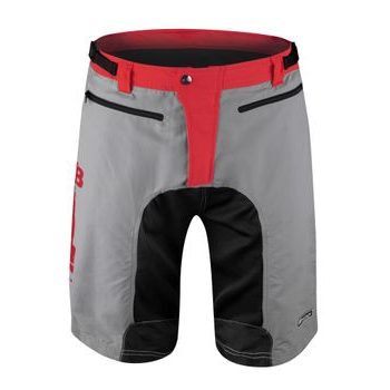 Pánské kraťasy do pasu s odnímatelnou vložkou FORCE MTB-11, světle šedé