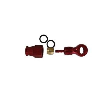 Sada Al šroubovacích hydraulických koncovek lčervená