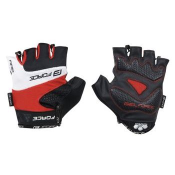 Letní krátkoprsté rukavice FORCE RAB gel, červené