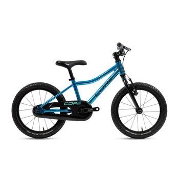 Dětské kolo Core Nipper Al 16" torpédo, (6.75kg) chromovaný modrý, Schwalbe Black Jack 2025