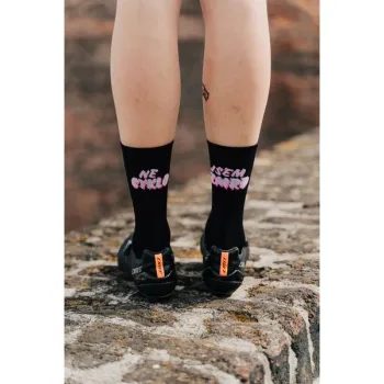 Ponožky na kolo Kolo je Láska Nejsem Cyklozmrd - černá