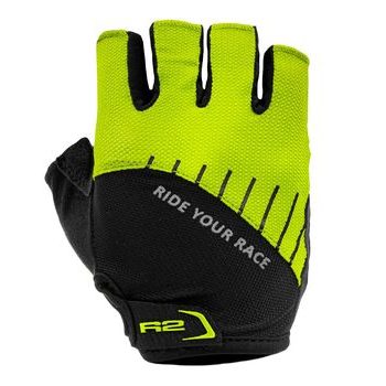 Letní krátkoprsté rukavice R2 VOUK ATR19D, černo-fluo