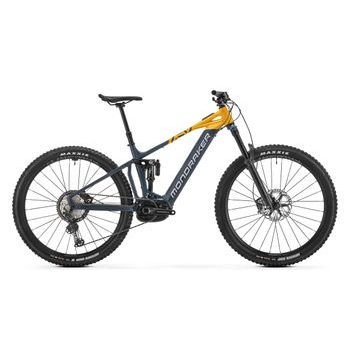 Pánské celoodpružené elektrokolo MONDRAKER Crafty Race, obsidian grey/dense yellow/racing silver