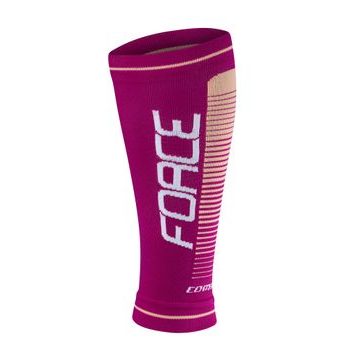 Návleky na nohy FORCE COMPRESS, fialovo-meruňkové