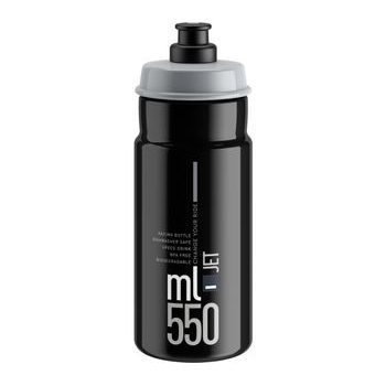 Láhev ELITE Jet Black šedé logo, 550 ml