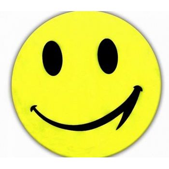 Reflexní samolepka smajlík žlutý