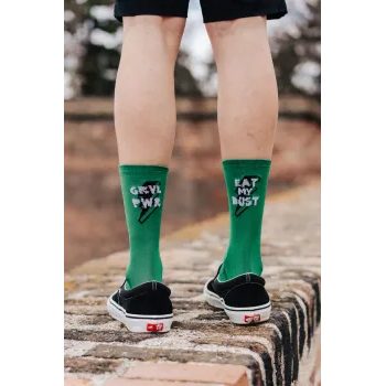 Ponožky na gravel kolo Kolo je Láska - GRVL PWR, zelená