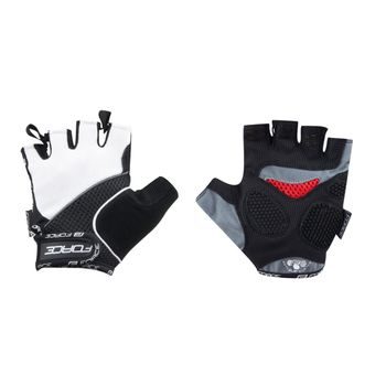 Rukavice FORCE AMARA gel, krátké, bílé