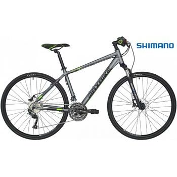 Pánské crossové kolo Maxbike Fraser, šedý mat + zelená,