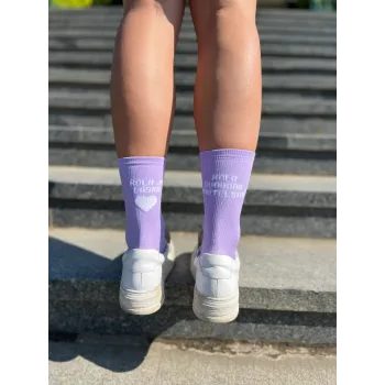 Ponožky na kolo Kolo je Láska - Kolo Svoboda, fialová