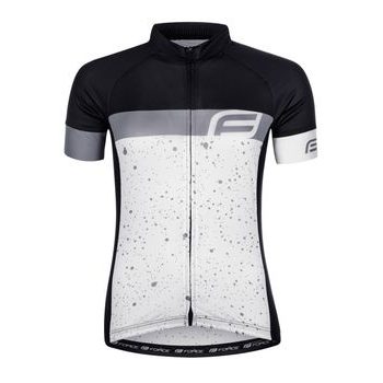 Dámský dres FORCE SPRAY LADY krátký rukáv, bílo-černý