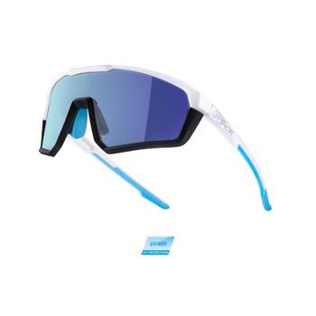 brýle FORCE APEX, bílo-šedé, modré zrcadlové skla