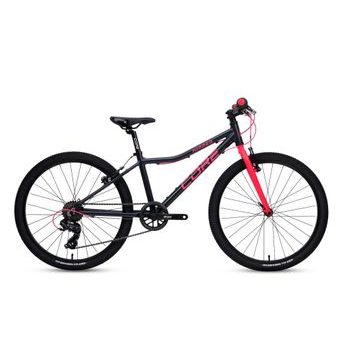 Dětské kolo Core Nipper 24", jednopřevodník, černý mat s růžovou,
