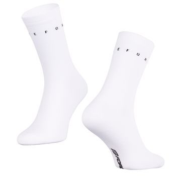 Dlouhé ponožky FORCE SNAP SPORT, bílé S-M/36-41