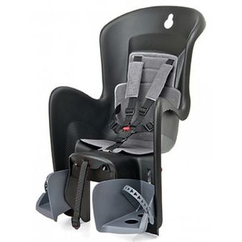 Sedačka Polisport Bilby na nosič černo-tmavě šedá