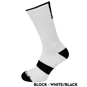 Dlouhé ponožky PEATY'S PONOŽKY SHREDSOCKS BLOCK white-black