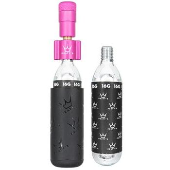 Kit CO2 bombičky a hustilka PEATY'S HOLESHOT CO2 PUMPA + BOMBIČKY 2 KS - ROAD & GRAVEL (16G) - PUNCH