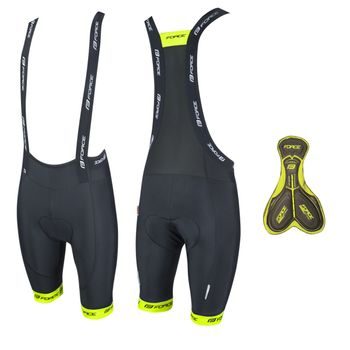 Pánské kraťasy se šráky a vložkou Force B45, černo-fluo