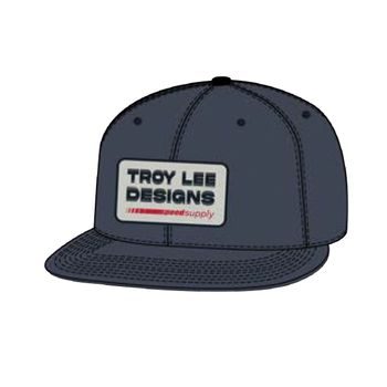 Kšiltovka Troy Lee Designs FLAT BILL SNAPBACK FACTORY SMOKE, blue