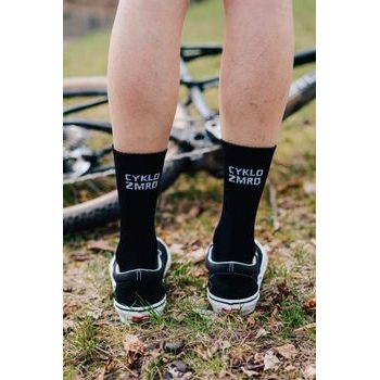 Dlouhé ponožky Kolo je Láska Cyklozmrd vol.2, černá