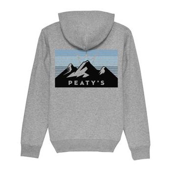 Mikina PEATY'S PUBWEAR CREW MIKINA S KAPUCÍ - 3 PEAKS SUNRISE / HEATHER GREY