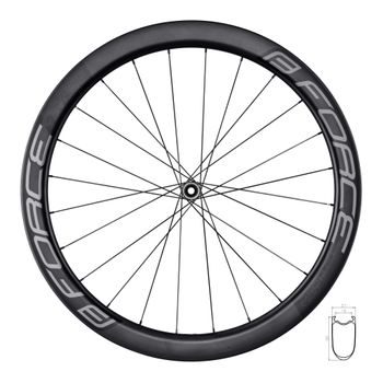 Přední silniční kolo FORCE TEAM SP KARBON DISC 50 plášťové