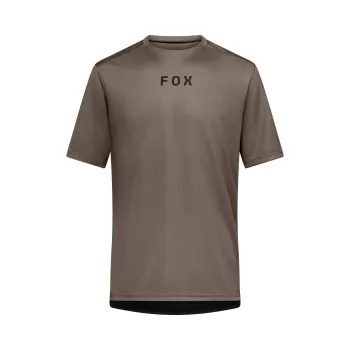 Pánský dres s krátkým rukávem FOX Ranger Wordmark Jersey, nutmeg brown