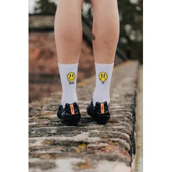 Dlouhé ponožky na kolo Kolo je Láska Up and Down, bílá