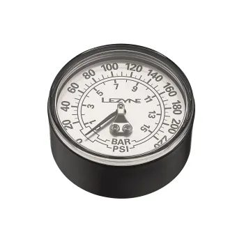 Náhradní tlakoměr pro hustilku LEZYNE PUMP GAUGE 220 PSI GAUGE 2.5" BLACK / SILVER
