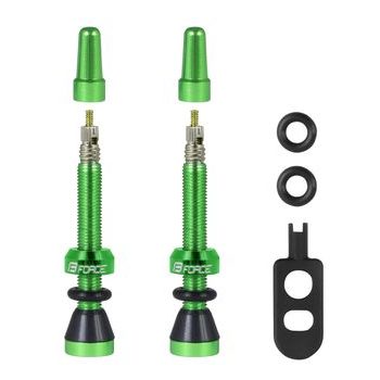 Bezdušové ventilky Force 2x FV 44mm, zelené