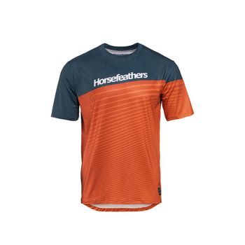 Pánský dres s krátkým rukávem HORSEFEATHERS Quantum, petrol-burnt orange