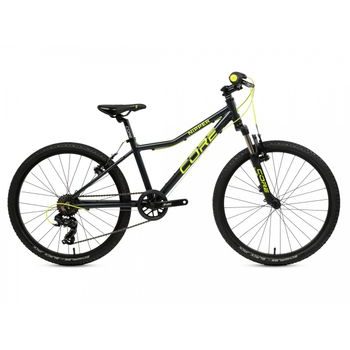 Dětské kolo Core Nipper 24", jednopřevodník, černý mat žlutá, 2026 + odpružená vidlice