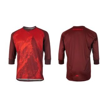 Pánský dres s 3/4 rukávem Ghost dlouhý rukáv MTN Ride Line, red-red