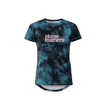 Dámský dres s krátkým rukávem HORSEFEATHERS Deco, petrol camo