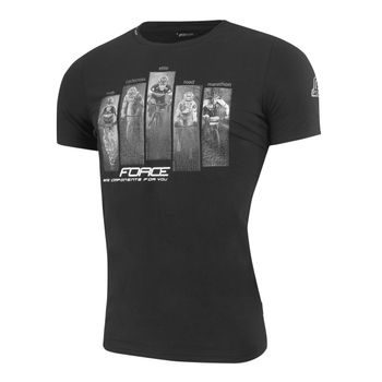 Pánské tričko s krátkým rukávem Force WORLD, černé
