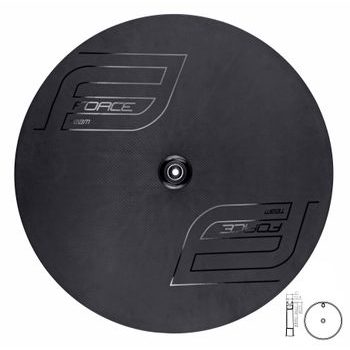 Zadní karbonové kolo-disk FORCE plášťové pro kotoučovou brzdu