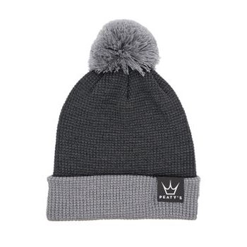 Čepice PEATY'S ČEPICE PUBWEAR MERINO BOBBLE HAT - GREY