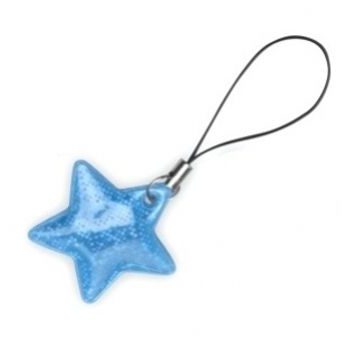 Reflexní taháček na zip Hvězda modrá