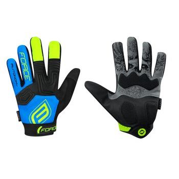 Letní dlouhoprsté rukavice FORCE MTB AUTONOMY, černo-modré