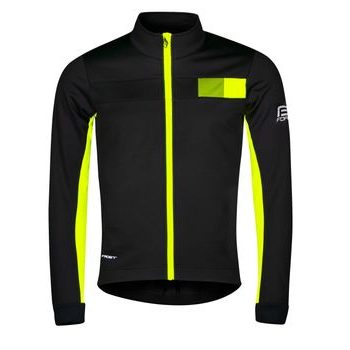Pánská zimní bunda FORCE FROST softshell, černo-fluo