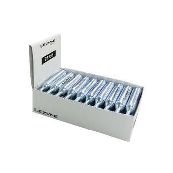 CO2 Bombičky LEZYNE 20G CO2 COUNTERTOP BOX SILVER