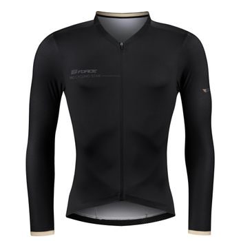 Pánský dres s dlouhým rukávem FORCE GOLD, černý
