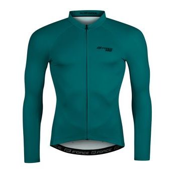 Pánský dres s dlouhým rukávem FORCE PURE, petrolejový