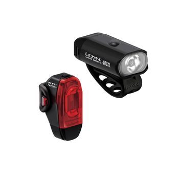 Sada světel LEZYNE LIGHT PAIR MINI DRIVE 400XL / KTV DRIVE PRO+ PAIR BLACK / BLACK
